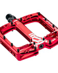 Deity, TMAC, Platform Pedals, Body: Aluminum, Spindle: Cr-Mo, 9/16'', Red, Pair