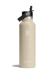 Hydro Flask Standard Mouth 21 oz Insulated Stainless Steel Water Bottle with Flex Straw Cap