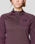 Mountain Hardwear Up First Tech Fleece Quarter Zip Femme