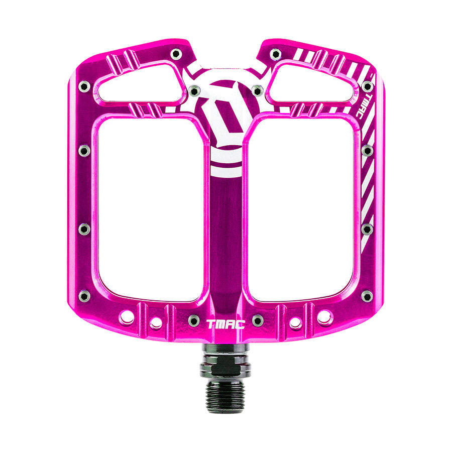 Deity, TMAC, Platform Pedals, Body: Aluminum, Spindle: Cr-Mo, 9/16'', Pink, Pair